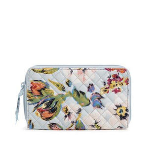 Vera Bradley RFID Deluxe Travel Wallet Sea Air Floral