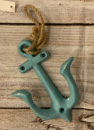 Iron Aqua Anchor Wall Hook