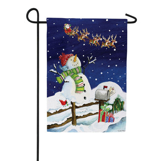 Santa & Snowman Garden Flag