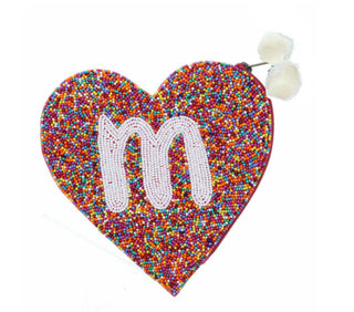 Jane Marie Multi Rainbow Bead Zipper Coin Purse "M"