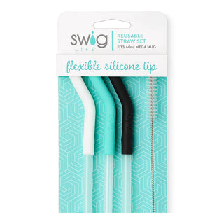 Swig Reusable Straw Set Black
