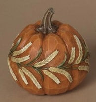 Resin Harvest Pumpkin w/Wheat