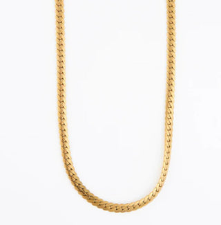 Howard's Narelle Waterproof Herringbone Chain Necklace Gold