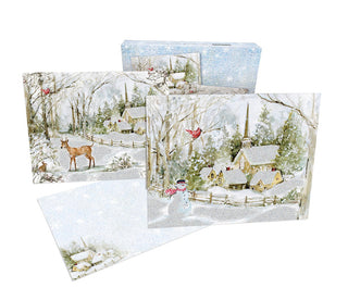 Lang Snowy Scene Assorted Boxed Christmas Cards