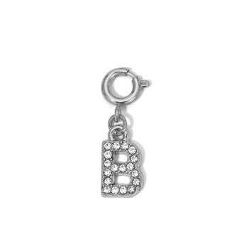 My Fun Colors Rhinestone Initial Silver B