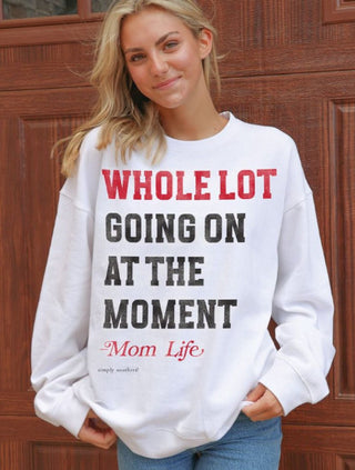 Simply Southern Mom Life Crewneck White XS-S