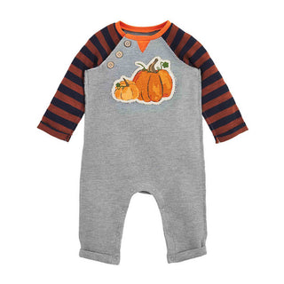 Mudpie Waffle Weave Baby Pumpkin Bodysuit