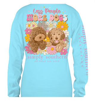 Simply Southern Long Sleeve Tee More Dogs Pool