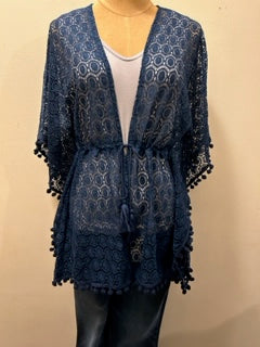 All Threads Cabana Kimono Navy