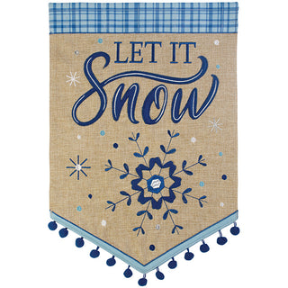 Let It Snow Appliqué Garden Flag