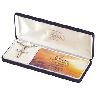 Gone Bereavement Cross Necklace