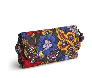 Vera Bradley Wildwood Wallet Crossbody Colorful Bouquet