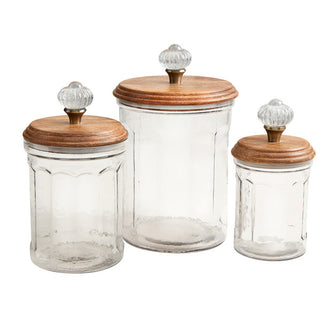 Mudpie Glass Knob Canister Set