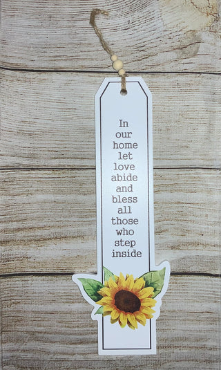 Wood Sunflower Wall Sign 12”