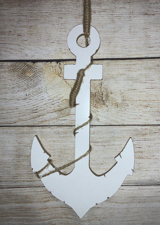 White Wooden Anchor Decor