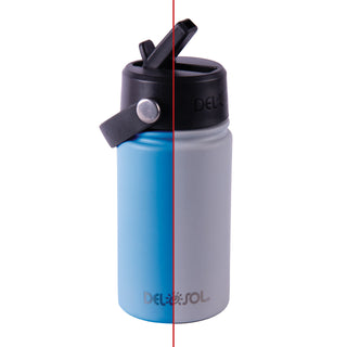 Del Sol Color Changing Kids Water Bottle Grey to Blue