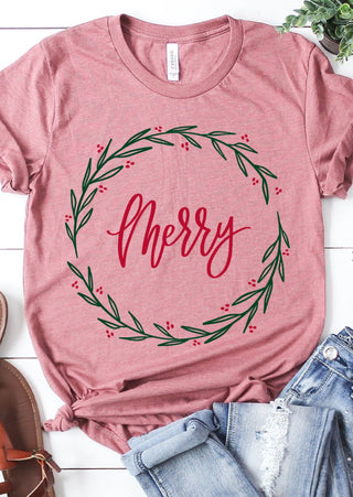 Kissed Apparel Merry Garland Circle Tee