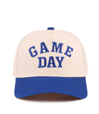 Zenana Game Day Two Tone Canvas Cotton Cap Blue