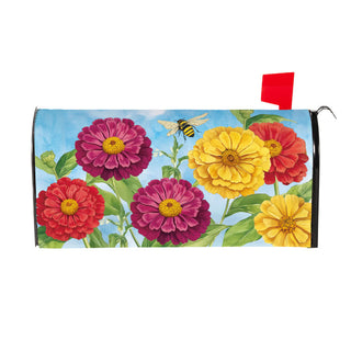Multicolor Zinnias & Bees Mail Wrap