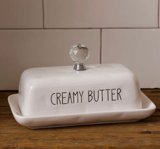 Creamy Butter Ceramic Butter Dish