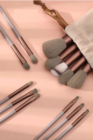 Zenana 13 PCS Makeup Brush Set with Storage Bag