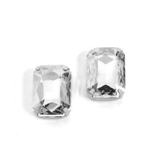 Whispers Octagon Jewel Earrings Clear WN004515