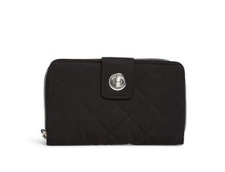 Vera Bradley Performance Twill RFID Turnlock Wallet Black