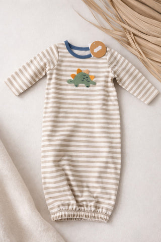 Mudpie Dino Appliqué Gown