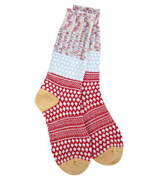 World’s Softest Socks Holiday Gallery Textured Crew Wonderland Multi,
