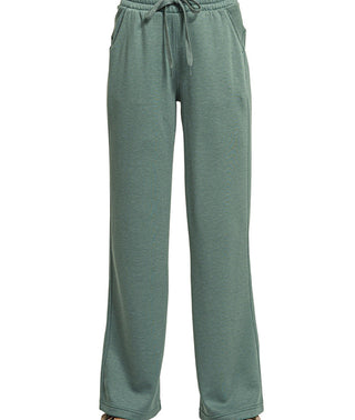 Zenana Scuba Drawstring Straight Leg Pants Ash Jade