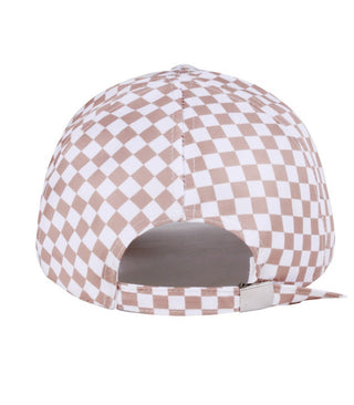 Zenana Checkered Pattern Baseball Cap Ash Mocha