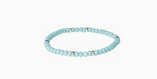 My Fun Colors Mini Crystal Bracelet Sea Mist Silver Accent