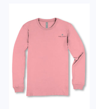 Simply Southern Long Sleeve Tee Meow Tearose