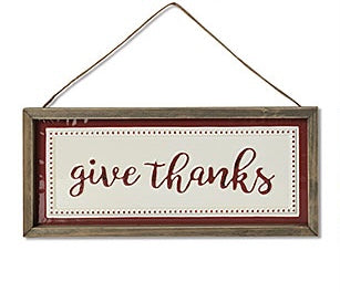 Wood & Metal Harvest Sign