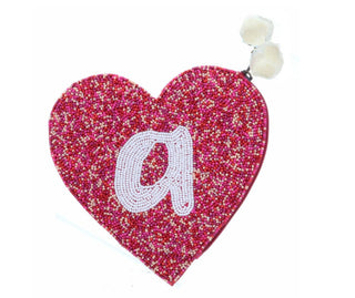 Jane Marie Red & Pink Multi Bead Zipper Coin Purse "A"