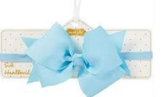 Mudpie Soft Headband Light Blue Bow