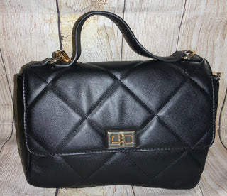 Jen & Co Twist Lock Crossbody Black EH2244