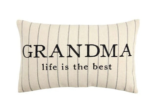Mudpie Striped Pillow Grandma