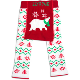 Izzy & Owie Christmas Polar Bear Leggings  6-12 Months