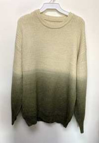 Sew in Love Ivory/Olive Sweater Large