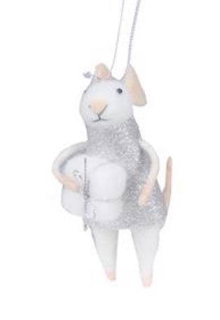Wool Felt Christmas Mouse Ornament