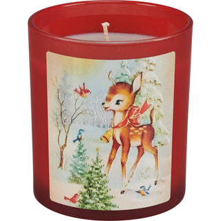 Santa’s Reindeer Evergreen Candle Style 3