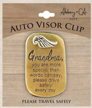 Drive Safely Visor Clip Grandma