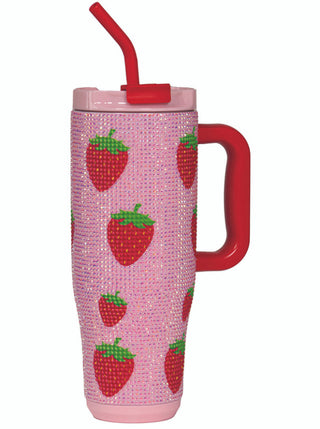 Simply Southern Tumbler Sequin Strawberry 40oz