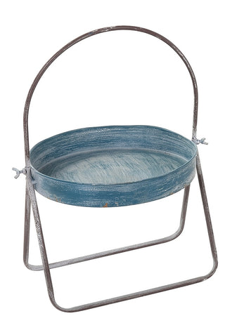 Metal Round Garden Tray w/Handle