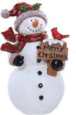 Resin Carved Snowman Figurine
