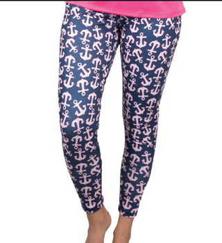 Simply Southern Sport Leggings Anchor Small