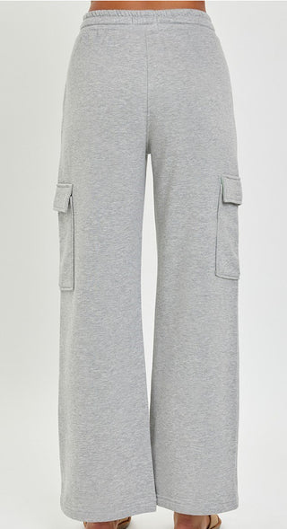 Risen HR Side Cargo Pocket Wide Pants Heather Grey