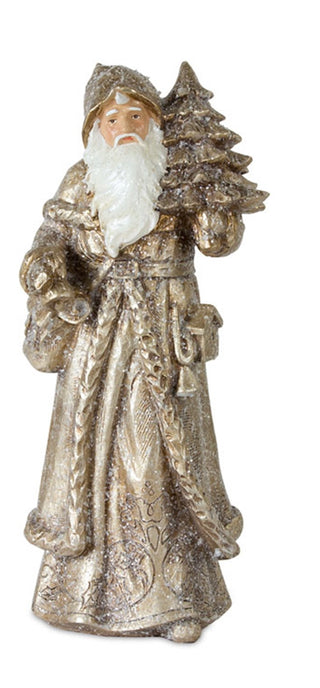 Gold Resin Santa