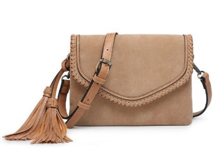 Jen & Co Sloane Crossbody Suede Tan M1802